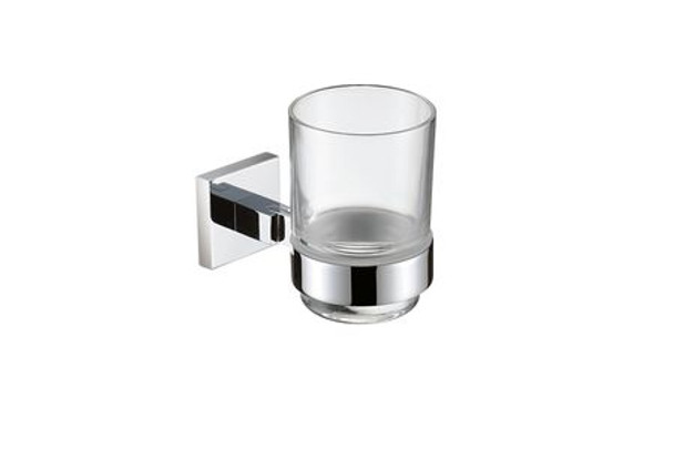 Bristan Square Tumbler and Holder Brass Chrome Plated SQ HOLD C (291011)
