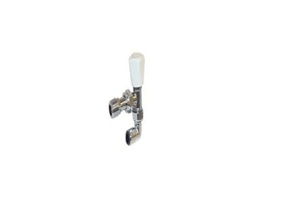 Pegler Yorkshire Mercia Angle Lockshield with Elbow 15 mm x 10 mm 647080