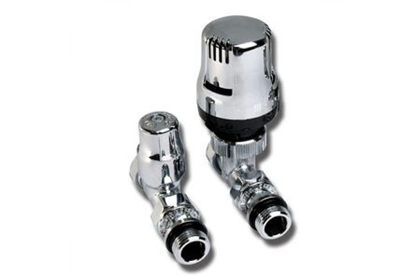 Altecnic Ecocal Straight Twin Pack TRV Chrome Head 15mm 200485 LTC