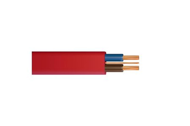 1.5mm 2 Core Softskin Red Fire Cable - 100m Drum