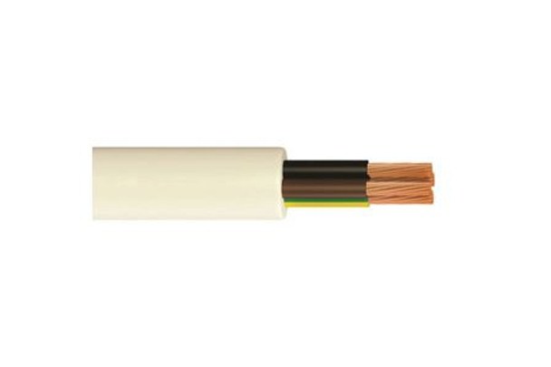 3184Y 1.0mm 4 Core White Flex Cable - 50m Drum