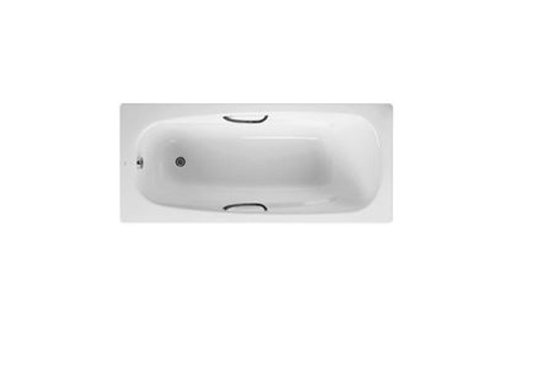 Roca Carla Straight Eco Bath 2 Tap Holes 1700x700mm Excluding Legs and Grips