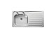 iflo Stainless Steel 2 Tapholes Kitchen Sink - 1.0 Bowl, Right Drainer (409855)