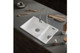 Ceki Gloss White Comite 1.5 bowl Inset or Undermounted kitchen sink Over Size 670x440x206mm Supplied with Chrome Basket Strainer Wastes (645634)
