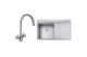 Bristan Tangerine Kitchen Mixer Tap And Ingot Stainless Stain Kitchen Sink Bundle (643088)