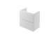 iflo Trapini Wall Hung Vanity Unit 600 x 570 x 380mm 2 Drawer, Light Grey