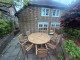 The Clun, Teak table and  8 chairs garden furniture