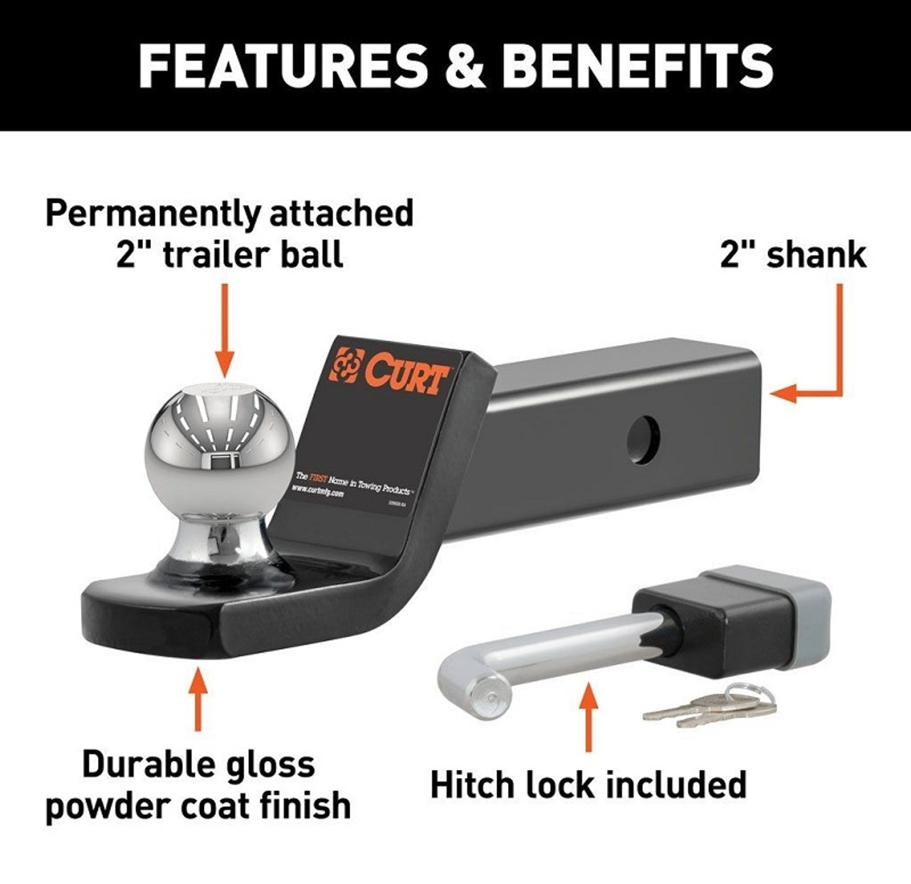 Ford Bronco / Bronco Sport Towing Starter Kit with 2" Ball (2" Shank