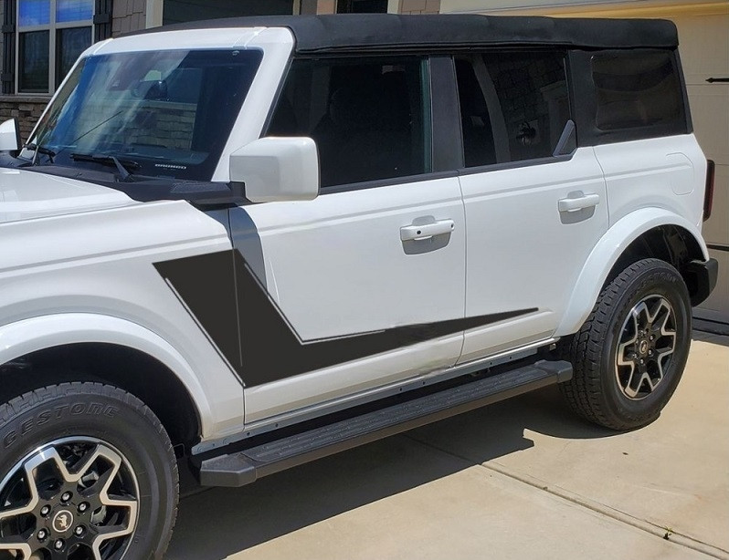 Ford Bronco Side Body Vinyl Graphics for 6G - V9 by Vortex - VS1082