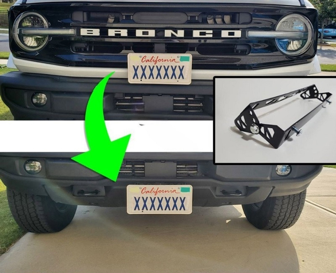 Adjustable Tailgate License Plate Mount, Bronco