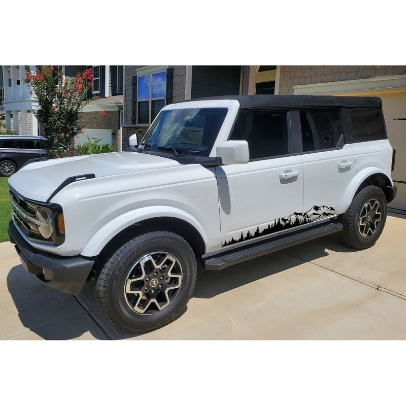 Ford Bronco Body Door Side Trees Mountains Graphics by Vortex - VS840