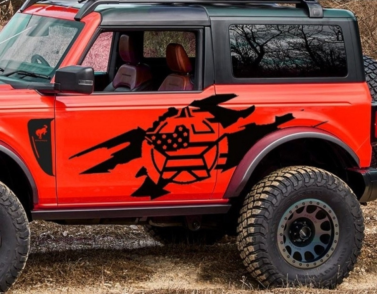 Bronco Ford Bronco / Bronco Sport Door Graphics with Ripped + Star