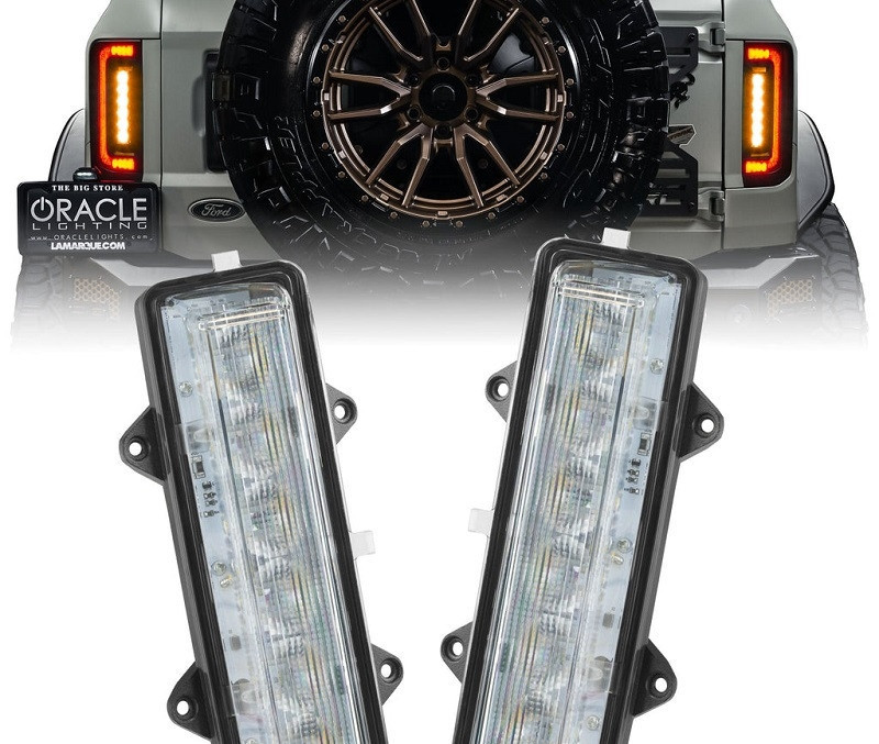 Ford Bronco Flush Tail Lights Dual Function Amber/White Reverse LED ...