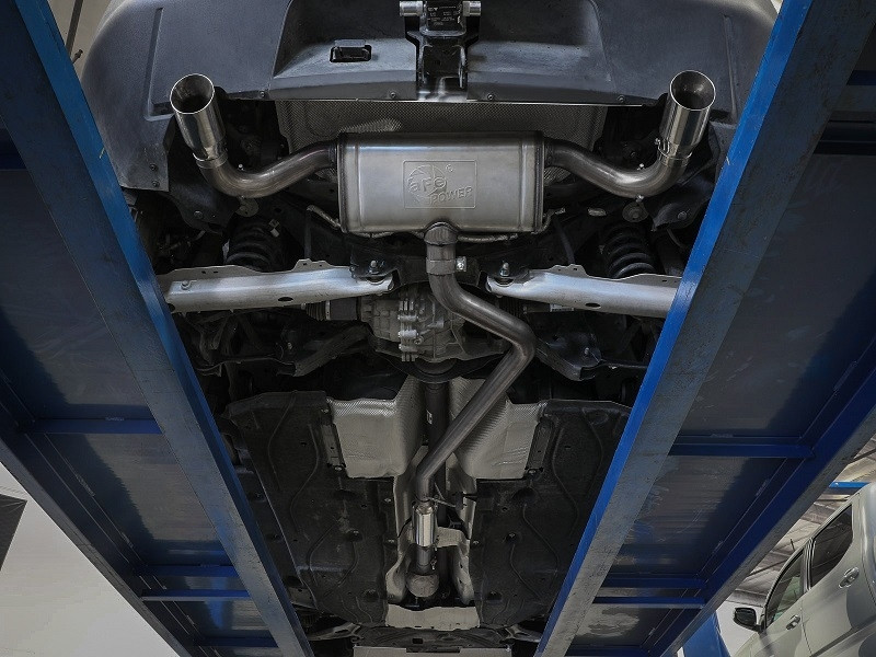 aFe 49-36078-B Vulcan Series 2-1/2 IN to 3 IN 304 Stainless Steel Cat-Back Exhaust System w/ Black Tip main image 0