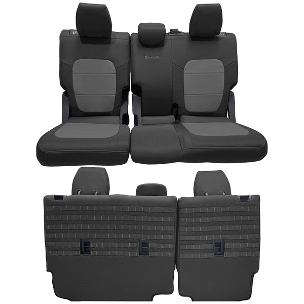 Ford Bronco Full-Size 4-Door Rear No Armrest Bench Custom Seat Covers by Bartact - FBTC2021F-XX