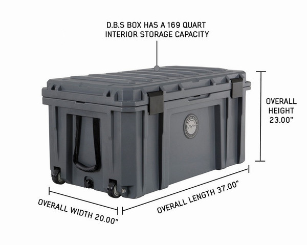 Ford Bronco D.B.S. - Dark Grey 169 QT Dry Box with Wheels, Drain, and Bottle Opener by Overland Vehicle Systems 40100031