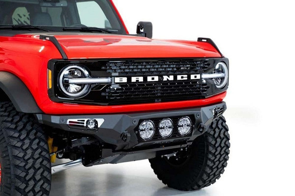 Ford Bronco Bomber Front Bumper with Mounts for Rigid 360 6" Lights by Addictive Desert Designs - F230194130103