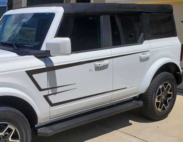 Ford Bronco Modern Side Body Vinyl Graphics - V13 by Vortex