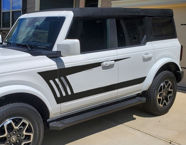 Ford Bronco Side Body Vinyl Graphics for 6G - V8 by Vortex