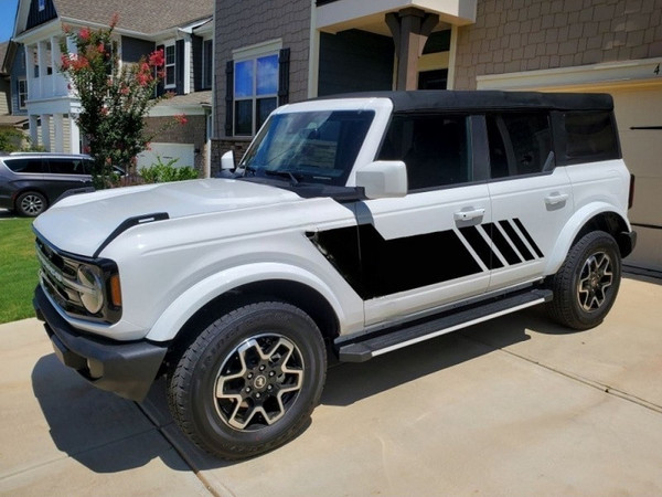 Ford Bronco Body Door Side Stripes Decals for 6G - LV5 by Vortex