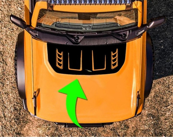 Ford Bronco 6G Hood Bump with Vent Cut Outs Decal Sticker by Vortex