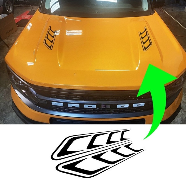 Ford Bronco Sport Vinyl Hood Accents Vent - V1 by Vortex