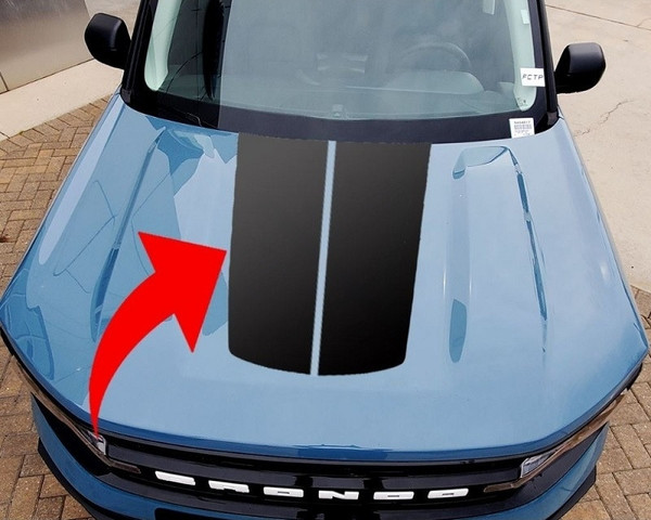 Ford Bronco Sport Hood Vinyl Overlay Graphics - V11 by Vortex