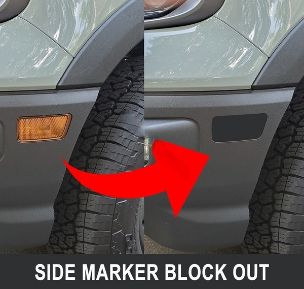 Ford Bronco Sport Front Marker Light Black Out Vinyl Decal by Vortex