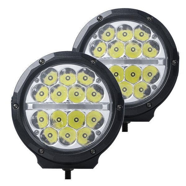 Ford Bronco / Bronco Sport Two Round 6" LED Driving Light Kit with Daytime Running Light by Go Rhino