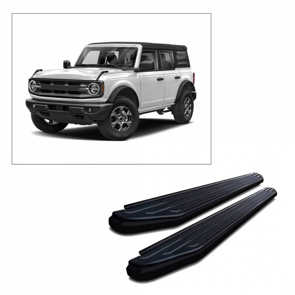 Ford Bronco E | Peerless Running Boards | Black by Black Horse