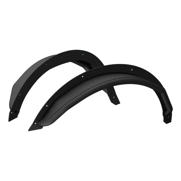 Ford Bronco 4-Door Smooth Black Aluminum Tubular-Style Rear Fender Flares by Aries Automotive