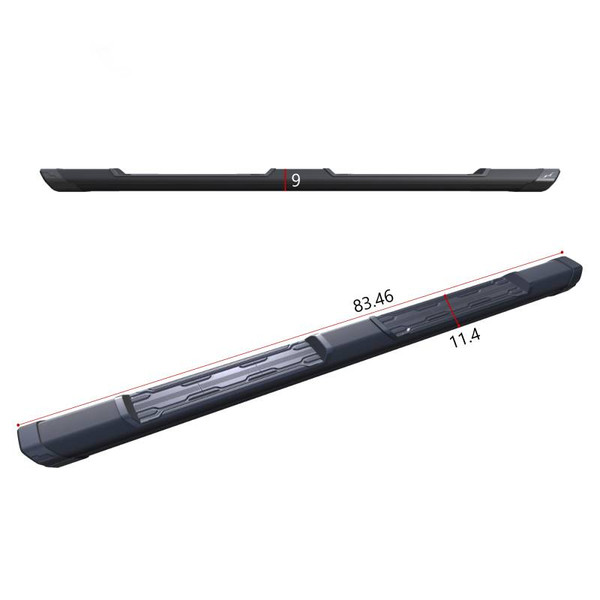 Ford Bronco Peak Running Boards Matte Black by Black Horse