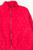 Red Silk Quilted 90s Jacket 19216