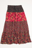 Red Floral Crepe Festival Maxi Skirt 535