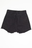 Black Cut Off High Rise Denim Shorts