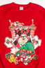 Red Looney Toons Ugly Christmas Sweatshirt 58770