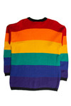 Vintage Rainbow Stripe Sweater (sz. Medium)
