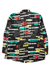 Vintage Black Color Block Button Up Shirt (sz. 10)