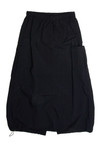 Black Nylon Cargo Maxi Skirt