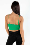 Seamless Green Lace Trim Cami