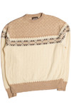 Yellow and Brown Fair Isle Sweater 1053