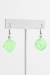 Lime Green Dice Earrings