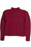 Dark Red Fisherman Sweater 1109