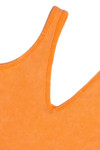 Orange Mineral Wash Ribbed Tank