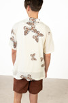 Butterfly Woven Button Up