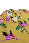 Mustard Flying Flamingo Hawaiian Shirt