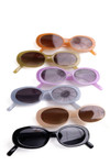 Color Oval Frame Sunglasses