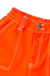 Orange Contrast Seam Carpenter Shorts