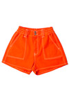 Orange Contrast Seam Carpenter Shorts