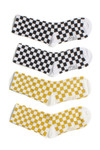 Brown & White Checker Sock